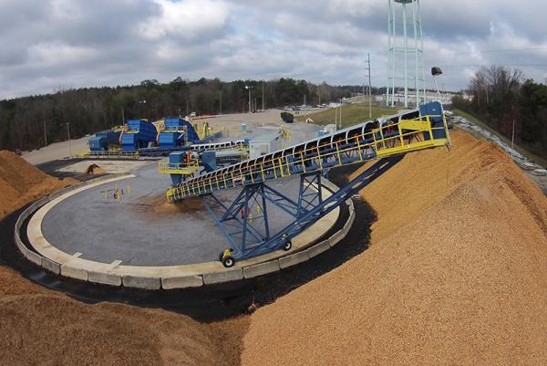 Radial-Stacking-Conveyor Wood-Pellets-Zilkha-Biomass-Selma-AL- -Superior-Industries